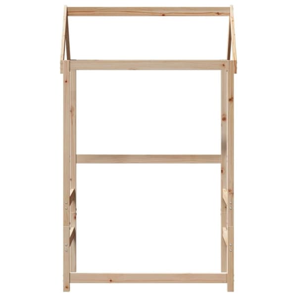vidaXL Tak till barnsäng 118x70x176,5 cm massiv furu