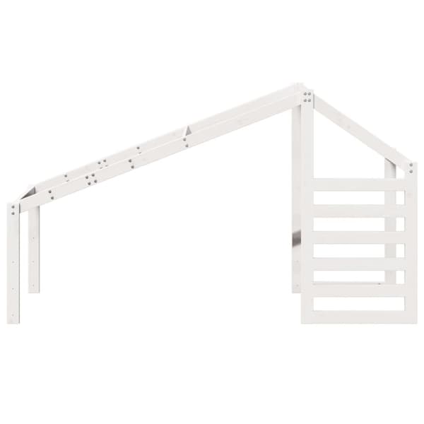 vidaXL Tak till barnsäng vit 188x97x113 cm massiv furu
