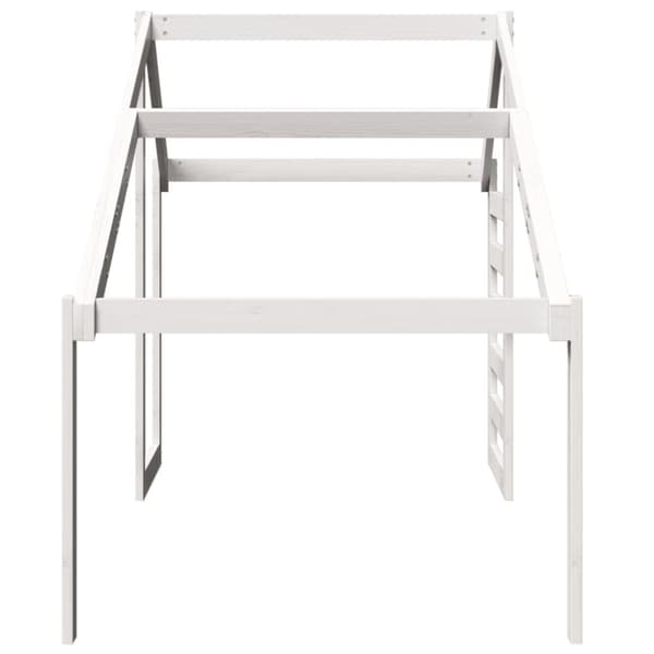 vidaXL Tak till barnsäng vit 188x97x113 cm massiv furu