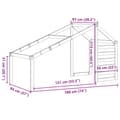 Miniatyrbild 8 av 9: vidaXL Tak till barnsäng vit 188x97x113 cm massiv furu