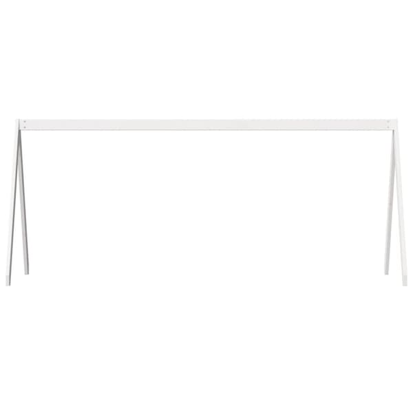 vidaXL Lastensängyn katos valkoinen 209x95,5x88 cm täysi mänty