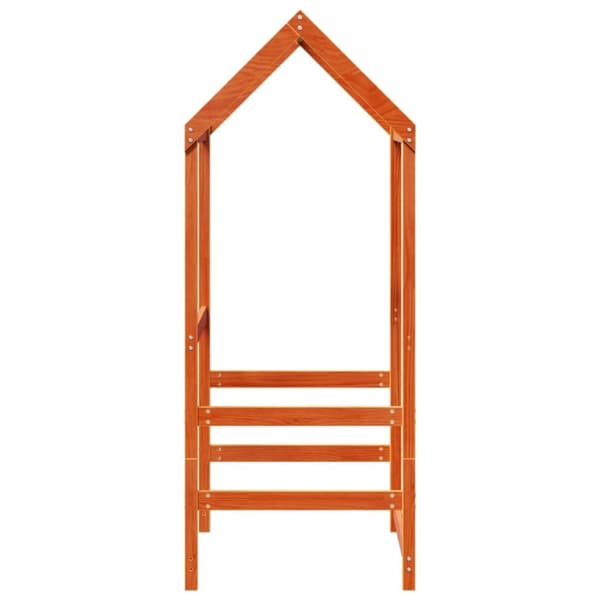 vidaXL Tak for barneseng voksbrun 98x70x176,5 cm heltre furu