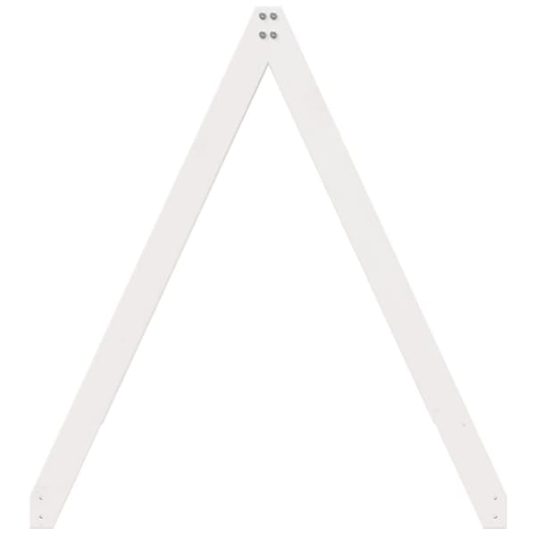 vidaXL Tak for barneseng hvit 209x95,5x88 cm heltre furu