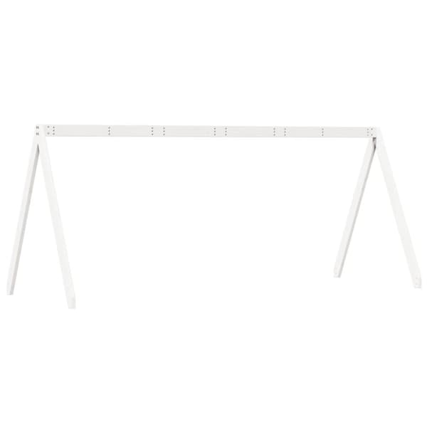 vidaXL Tak for barneseng hvit 209x95,5x88 cm heltre furu