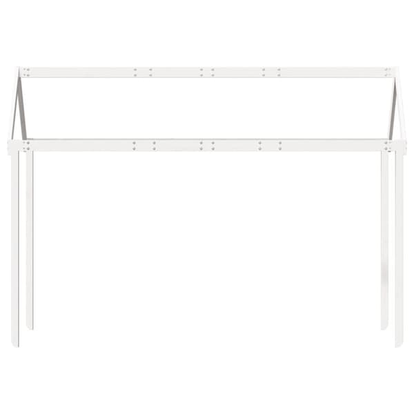vidaXL Tak for barneseng hvit 217x95,5x159 cm heltre furu