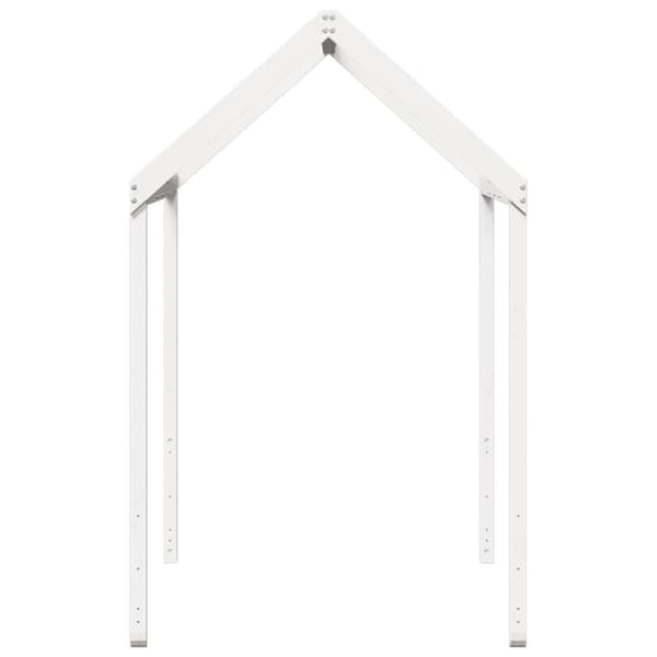 vidaXL Tak for barneseng hvit 217x95,5x159 cm heltre furu
