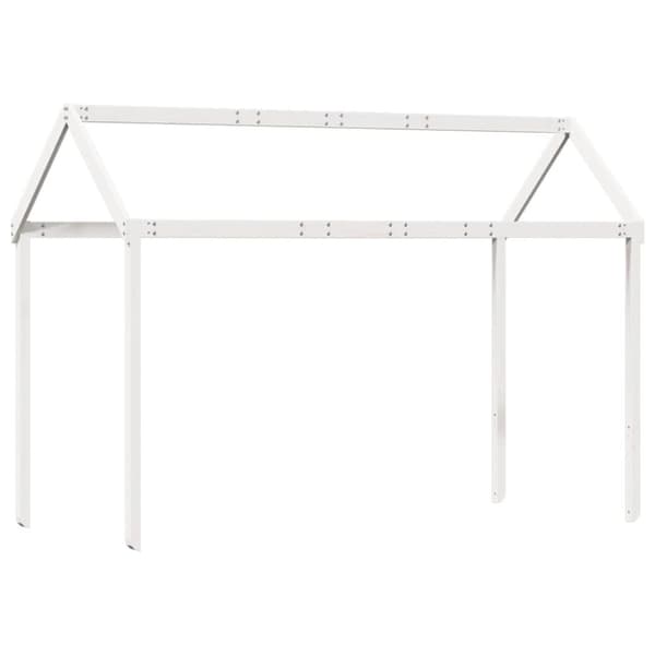 vidaXL Tak for barneseng hvit 217x95,5x159 cm heltre furu