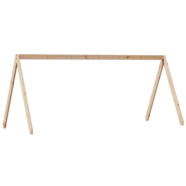 vidaXL stel til husseng 209x95,5x88 cm massivt fyrretræ