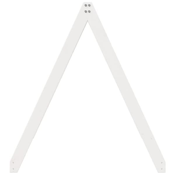 vidaXL Tak till barnsäng vit 209x85,5x88 cm massiv furu
