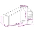 Miniatyrbild 8 av 9: vidaXL Tak till barnsäng vit 188x82x113 cm massiv furu