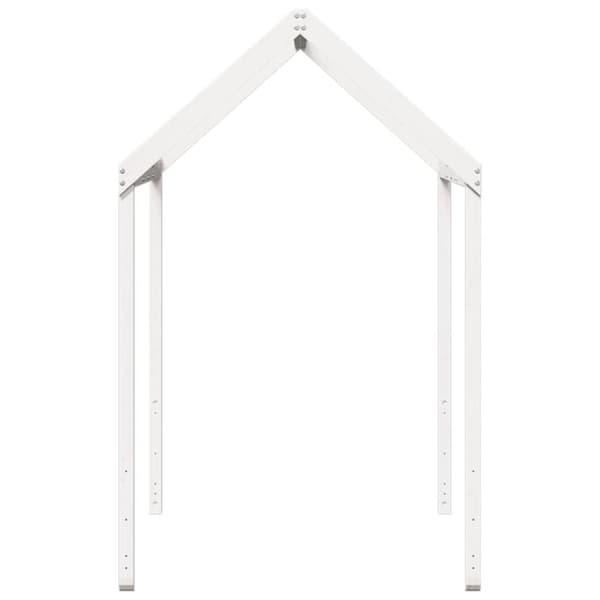 vidaXL Tak for barneseng hvit 207x95,5x159 cm heltre furu