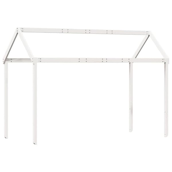 vidaXL Tak for barneseng hvit 207x95,5x159 cm heltre furu