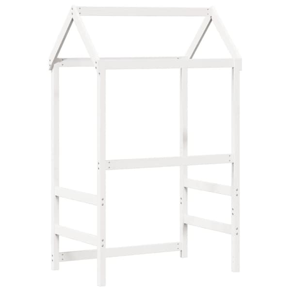 vidaXL stel til husseng 108x70x176,5 cm massivt fyrretræ hvid