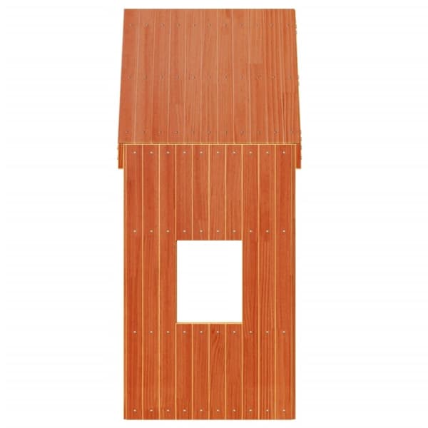 vidaXL Tak for barneseng voksbrun 60x89x134,5 cm heltre furu