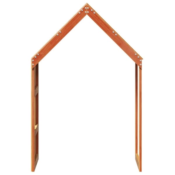 vidaXL Tak for barneseng voksbrun 60x89x134,5 cm heltre furu