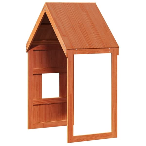 vidaXL Tak for barneseng voksbrun 60x89x134,5 cm heltre furu