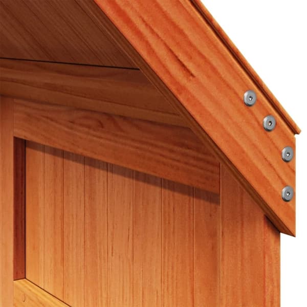 vidaXL Tak for barneseng voksbrun 60x89x134,5 cm heltre furu