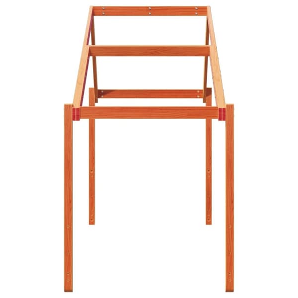 vidaXL Tak for barneseng voksbrun 203x95,5x142 cm heltre furu