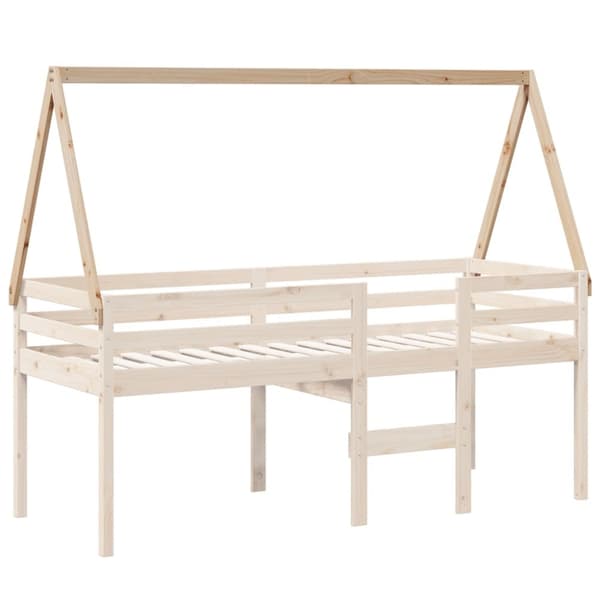 vidaXL Lastensängyn katos 209x85,5x88 cm täysi mänty