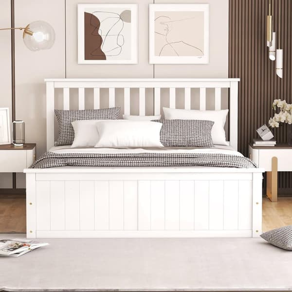Bäddsoffa med resårbotten - furu - 140x200cm - vit