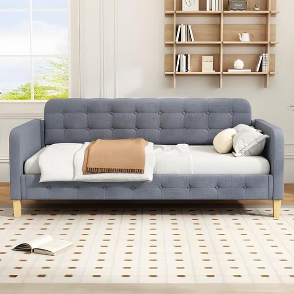 90*200cm bäddsoffa, dagbädd, knappspikdekoration, enkel och elegant