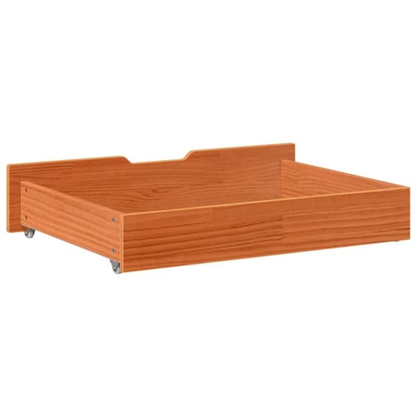 vidaXL sengeskuffer 2 stk. 85x55x16 cm massivt fyrretræ gyldenbrun