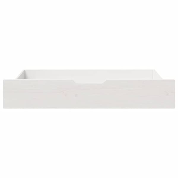vidaXL Sengeskuffer 2 stk hvit 90x55x17 cm heltre furu