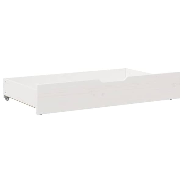 vidaXL Sengeskuffer 2 stk hvit 90x55x17 cm heltre furu