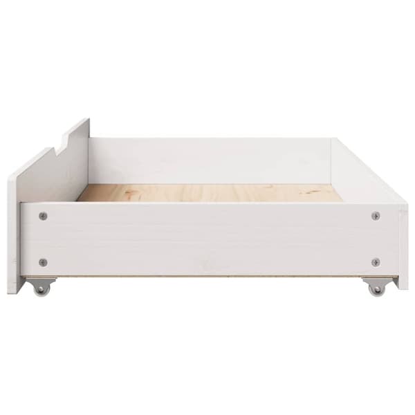 vidaXL Sengeskuffer 2 stk hvit 90x55x17 cm heltre furu