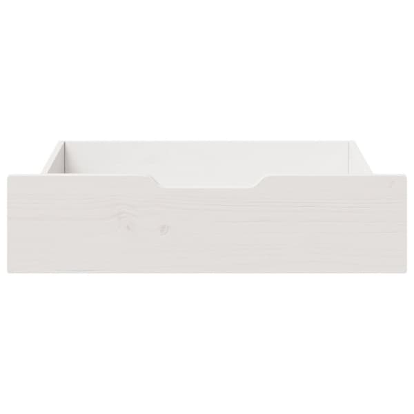 vidaXL Sänglådor 2 st vit 75x55x16 cm massiv furu