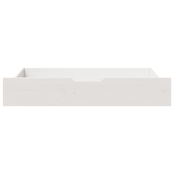 vidaXL Sengeskuffer 2 stk hvit 95x55x17 cm heltre furu