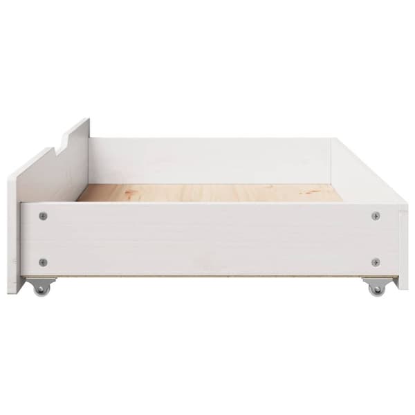 vidaXL Sengeskuffer 2 stk hvit 95x55x17 cm heltre furu