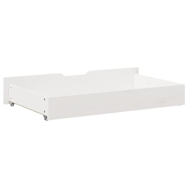 vidaXL Sengeskuffer 2 stk hvit 95x55x17 cm heltre furu