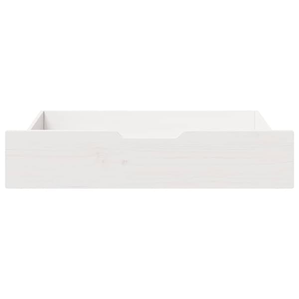 vidaXL Sengeskuffer 2 stk hvit 80x55x17 cm heltre furu