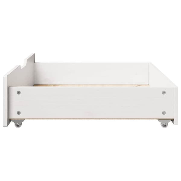 vidaXL Sengeskuffer 2 stk hvit 80x55x17 cm heltre furu