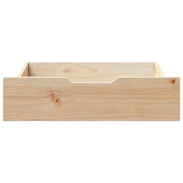 vidaXL Sengeskuffer med hjul 2 stk 75x55x17 cm heltre furu