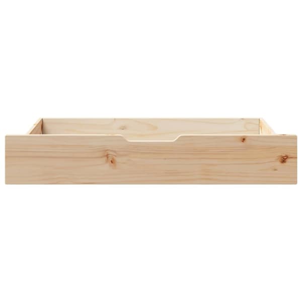 vidaXL Sänglådor med hjul 2 st 95x55x16 cm massiv furu