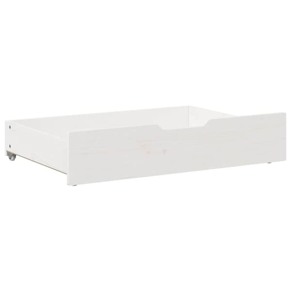 vidaXL Sengeskuffer 2 stk voksbrun 85x55x17 cm heltre furu