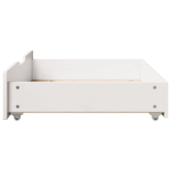 vidaXL Sengeskuffer 2 stk voksbrun 85x55x17 cm heltre furu