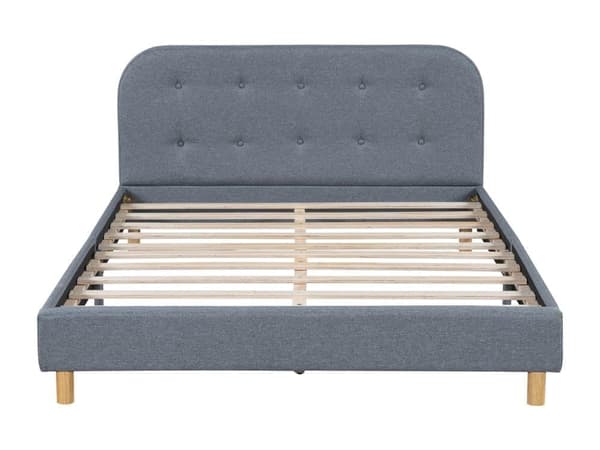 Stoppad säng linnetyg - minimalistisk stil