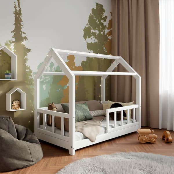 Massiivipuinen lasten sänky, Montessori-sänky, House-sänky