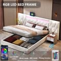 Miniatyrbillede 1 af 7: Fløjlsseng i bagagerummet - med LED og USB-stik