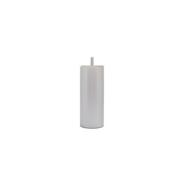 Set med 4 fotbrädor i bok – Höjd 15 cm – Aluminiumgrå lack – M8x20 skruvar