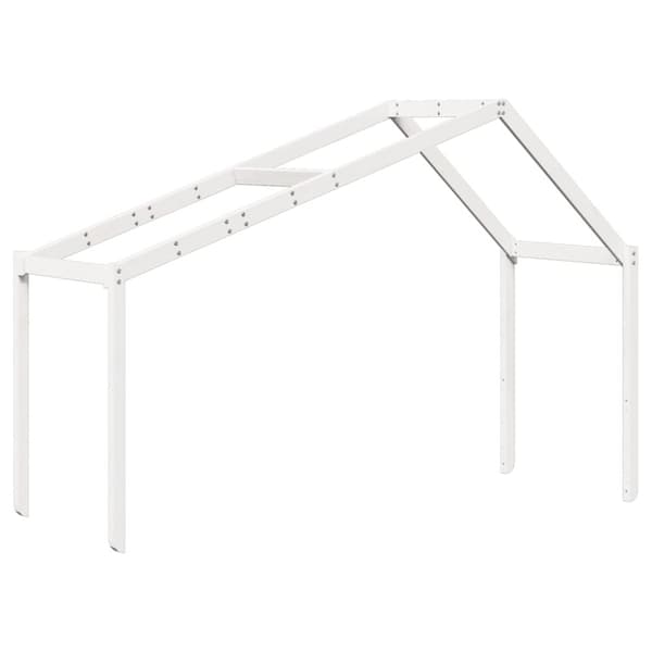 Tak till barnsäng vit 203x95,5x142 cm massiv furu