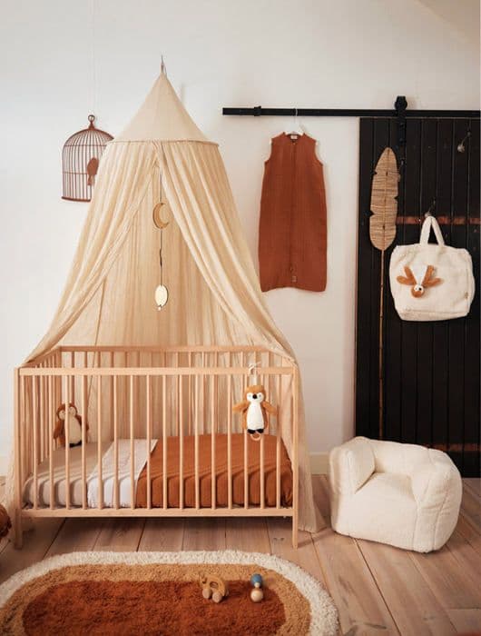 Sängkapell - Jollein - Myggnät - 245 cm - Nougat Beige - Avtagbar