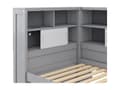 Miniatyrbild 5 av 8: Utdragbar säng av massivt trä, 90 x 200 cm, med USB-laddningsuttag -Vit