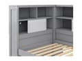 Miniatyrbild 7 av 8: Utdragbar säng av massivt trä, 90 x 200 cm, med USB-laddningsuttag -Vit