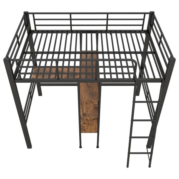 Hems 90 x 200 cm - med skrivebord og hylder - sort