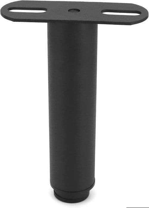 Sängfot - Sängben - för lamellbotten utan borrning - Set om 4 - Svart-Höjd: 18-33 cm-Justerbar-Metallic -med bultar