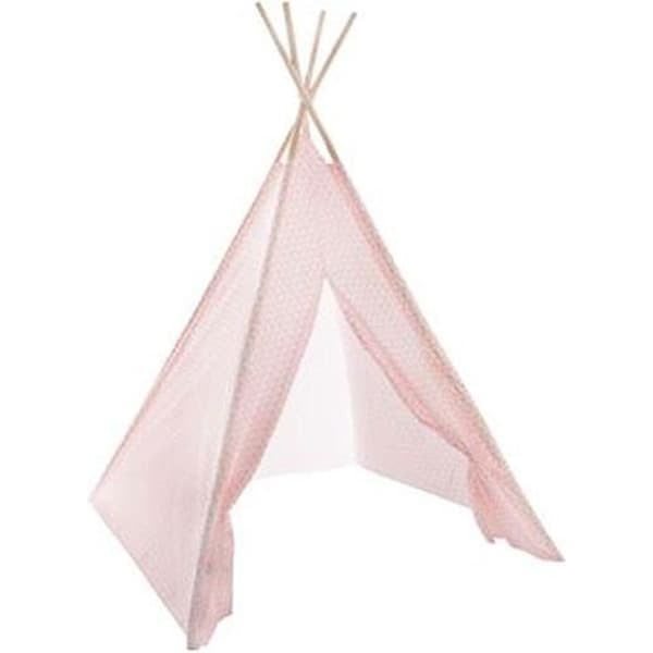 Tipi inredning barn - Övrigt - H160cm - Rosa - Massivt trä - Geometrisk tryck